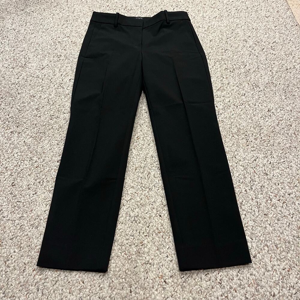 NEW J Crew Slim Cropped Ruby Pant Stretch Twill 6 Black Preppy Classic Casual